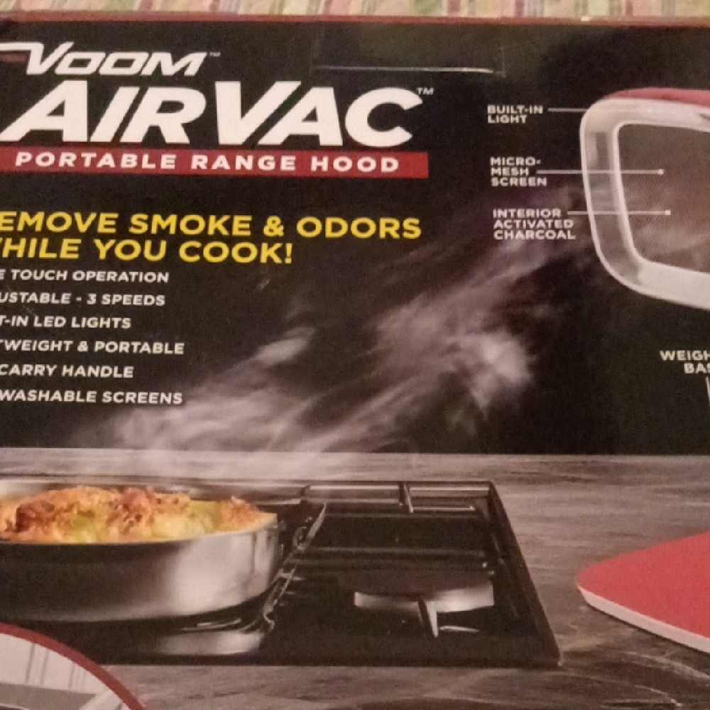 Zoom AirVac Portable Range Hood with LED Light As Seen On TV